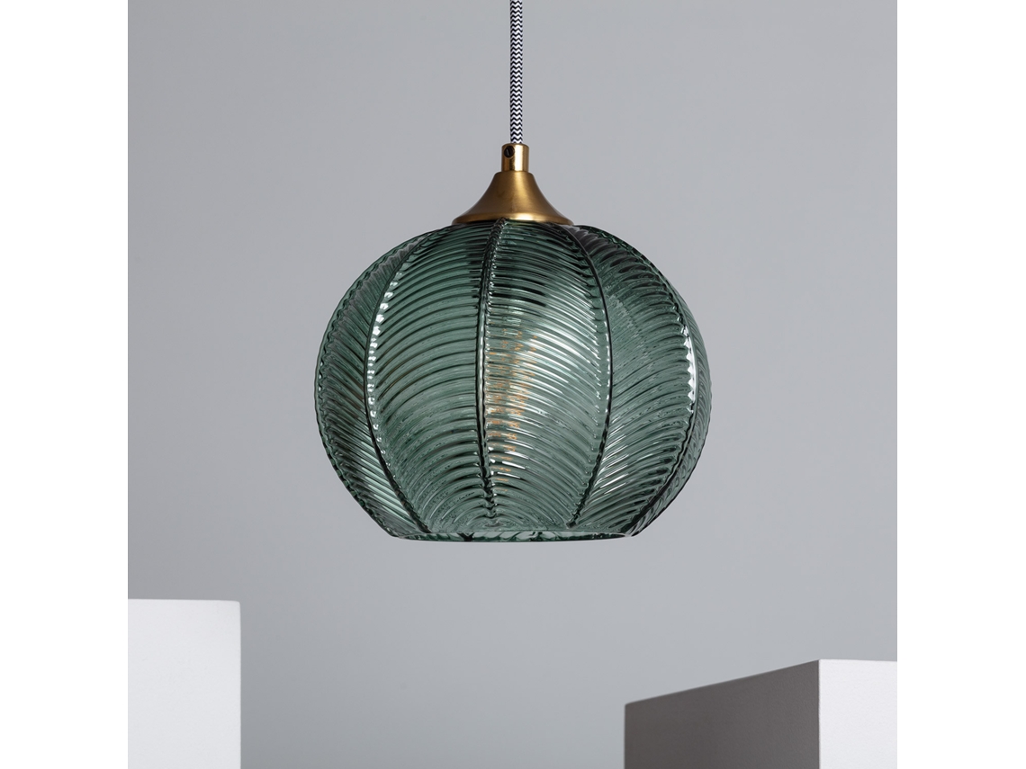 LEDKIA Candeeiro Suspenso Vidro Klimt Verde