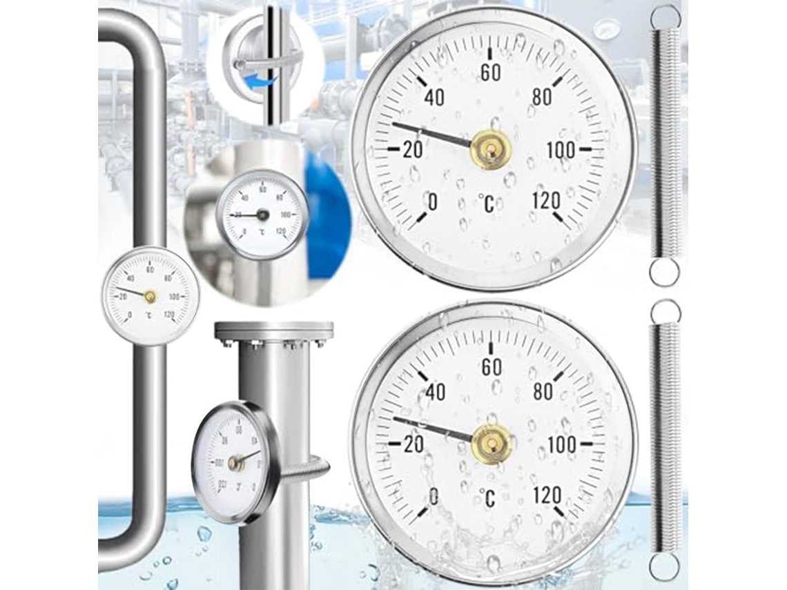 Termômetro Tubular De Aço Inoxidável Para Monitoramento De Temperatura