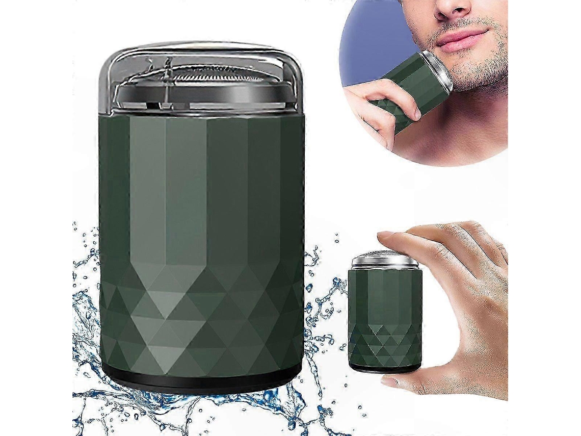Barbeador Elétrico Mini Compacto Verde Escuro Para Rosto E Corpo