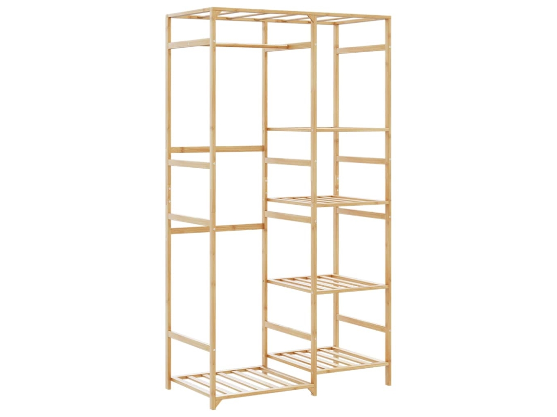 Vidaxl Roupeiro Com Prateleiras 100x50x184,5 Cm Bambu