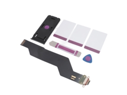 Conector Dock Porta De Carregamento Usb C Para Oneplus 7t Com Kit De Ferramentas Peças De Reparo
