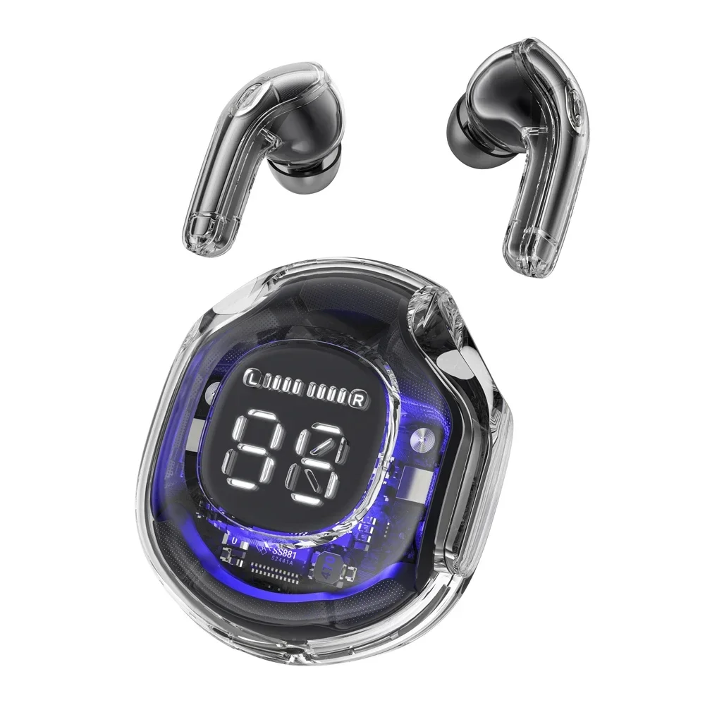 Fones de Ouvido MDUG Bluetooth Verdadeiramente Sem Fio com Visor Led, Som Estéreo, Cancelamento de Ruído, Microfone