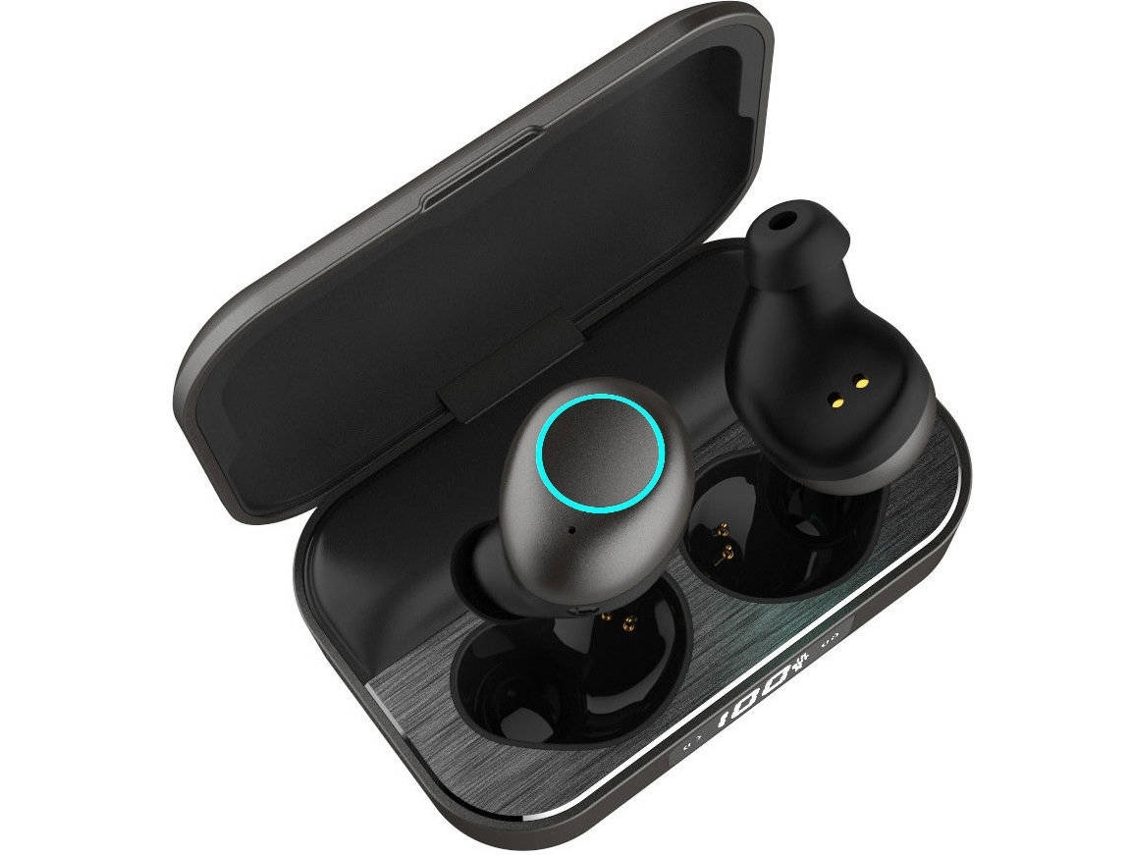 Auriculares Bluetooth True Wireless ENKERS X6 com Bateria de Longa Duração com Controle de Toquepreto