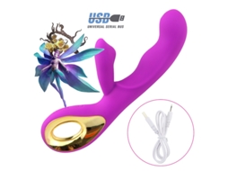 Vibrador Poderoso Prova Dgua Recarregvel Usb Para Mulheres (roxo)