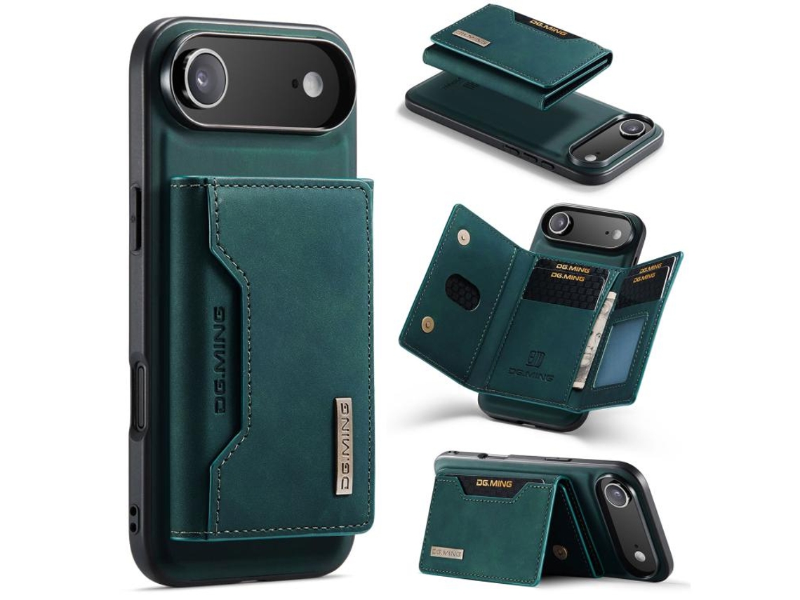 Capa De Couro Para Iphone 17 Air Com Porta-cartões Triplo Da Dg.ming
