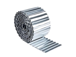Relaxdays Borda Para Relvado, 10 M X 14 Cm, Aço Galvanizado, Rolo, Borda Flexível Para Canteiros E Relvado, Prateada