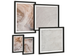 Conjunto De Pinturas Padrões Marmorizados De Texturas De Pedra Espelharte (5 Peças)