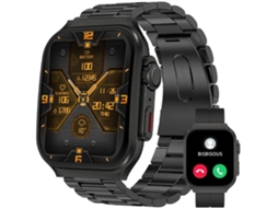 Smart Watch Ultra Hd Tela Curva 3d De 2,01 Polegadas Com Monitoramento De Frequência Cardíaca E Spo2 Preto Yunzii