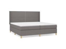 Box Spring Bed, Box Spring Beds Vidaxl Cinzeto Tecido (200 X 200 Cm)