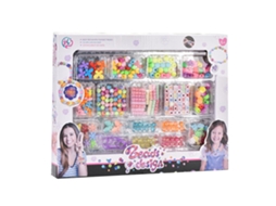 Mali conjunto de Pulseiras de Contas Diy para Crianças com Linha de Cristal Simulado e Contas Multicoloridas