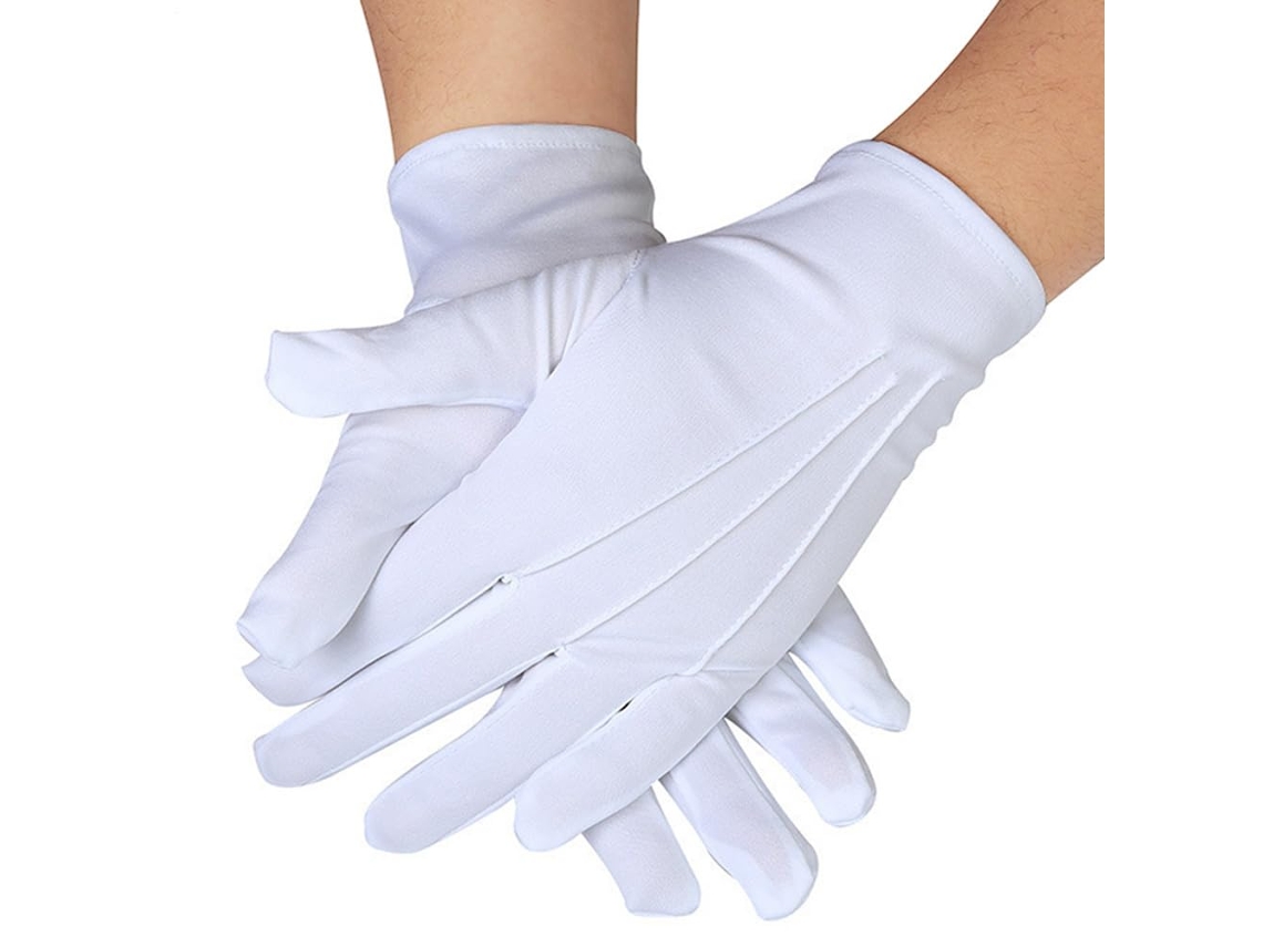 Luvas Brancas Para Terno, Luvas Antiderrapantes Para Uniforme Com Ótima