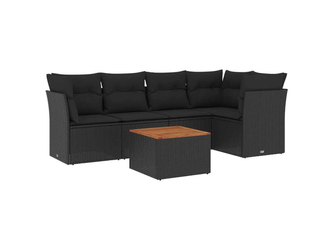 Garden Sofa Set, Garden Sofa Sets Vidaxl Preto Rattan / Vime (n/a)