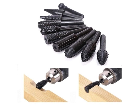 Conjunto De Raspadores Para Madeira Não Especificado 10 Peças Aço Cc45 Comprimento 58 Mm Diâmetro 12 Mm Dlzaoao