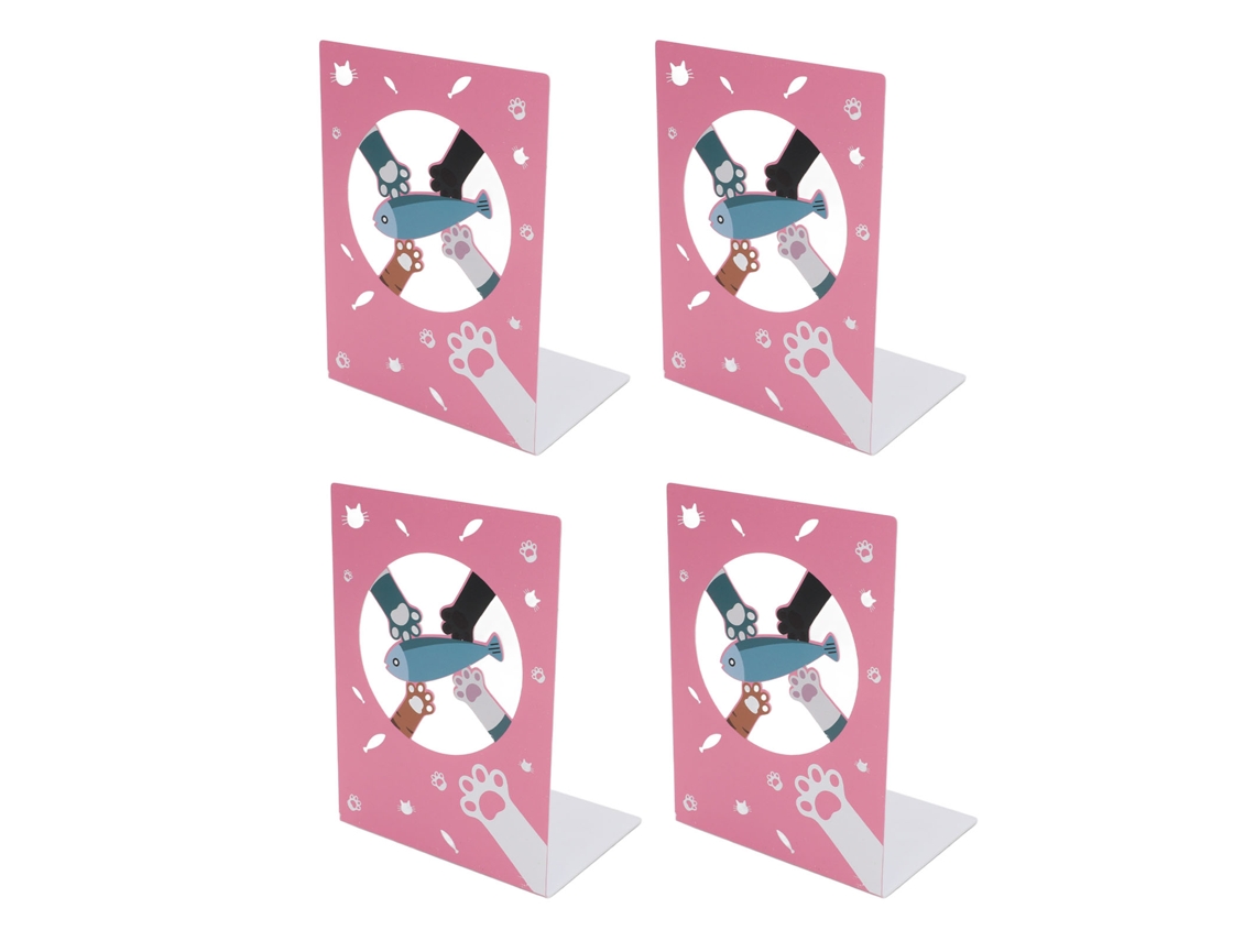 4 Sujetalivros Metálicos Com Design De Pata De Gato, Resistentes, Antiestáticos, Bonitos E Decorativos Para Casa, Escola E Escritório.