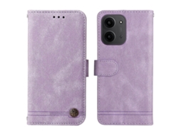 Capa De Couro Tipo Carteira Com Suporte E Alça Para Xiaomi Redmi 15c 4g E Xiaomi Redmi 15c 5g, Com Toque De Pele, Roxa