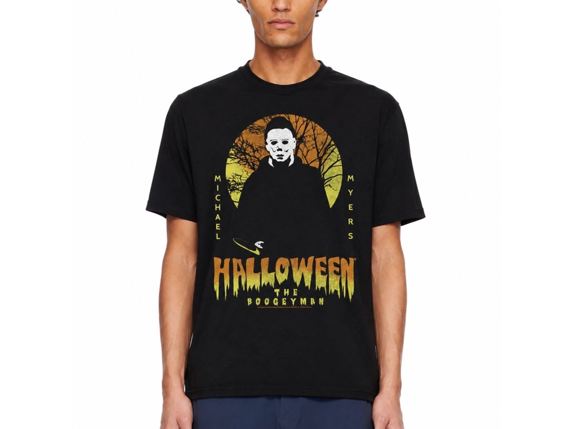 Rockinstone Halloween Myers The Boogyman Black Adult T-shirt Size:l