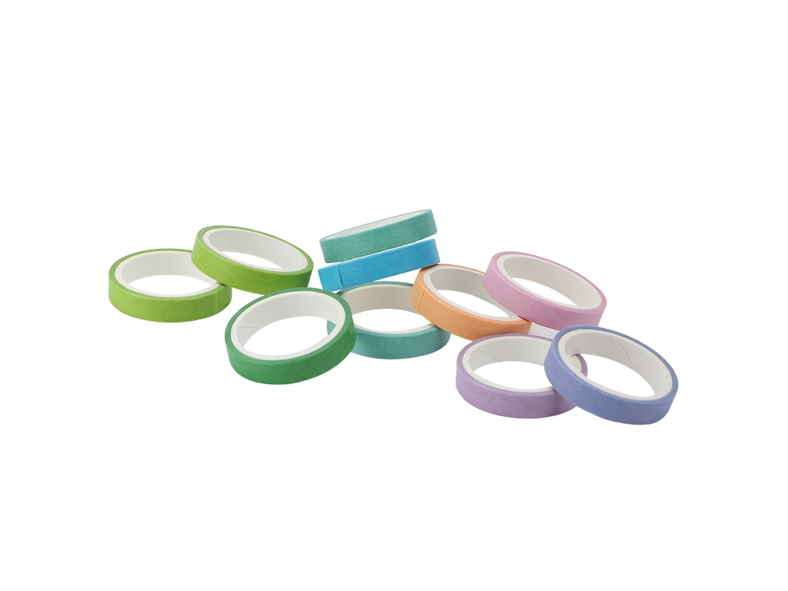 Fita Washi De Cor Sólida Laxiscreed, Conjunto Com 10 Rolos Para Decoração Criativa Diy