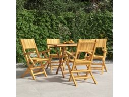 Cadeiras De Jardim Dobráveis 4 Pcs 55x61x90 Cm Teca Maciça Dkd Home Decor