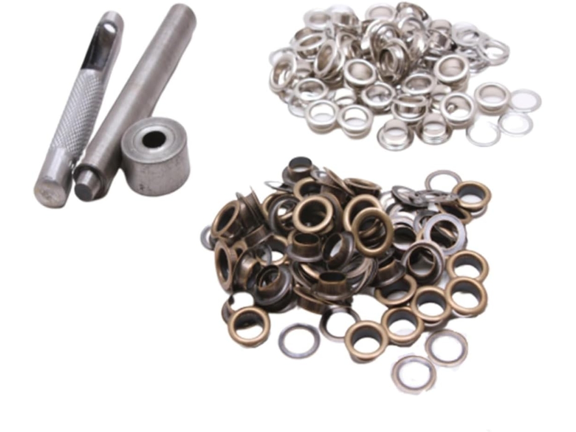 Kit com 100 lâmpadas de latão resistentes e ferramentas fáceis de usar.
