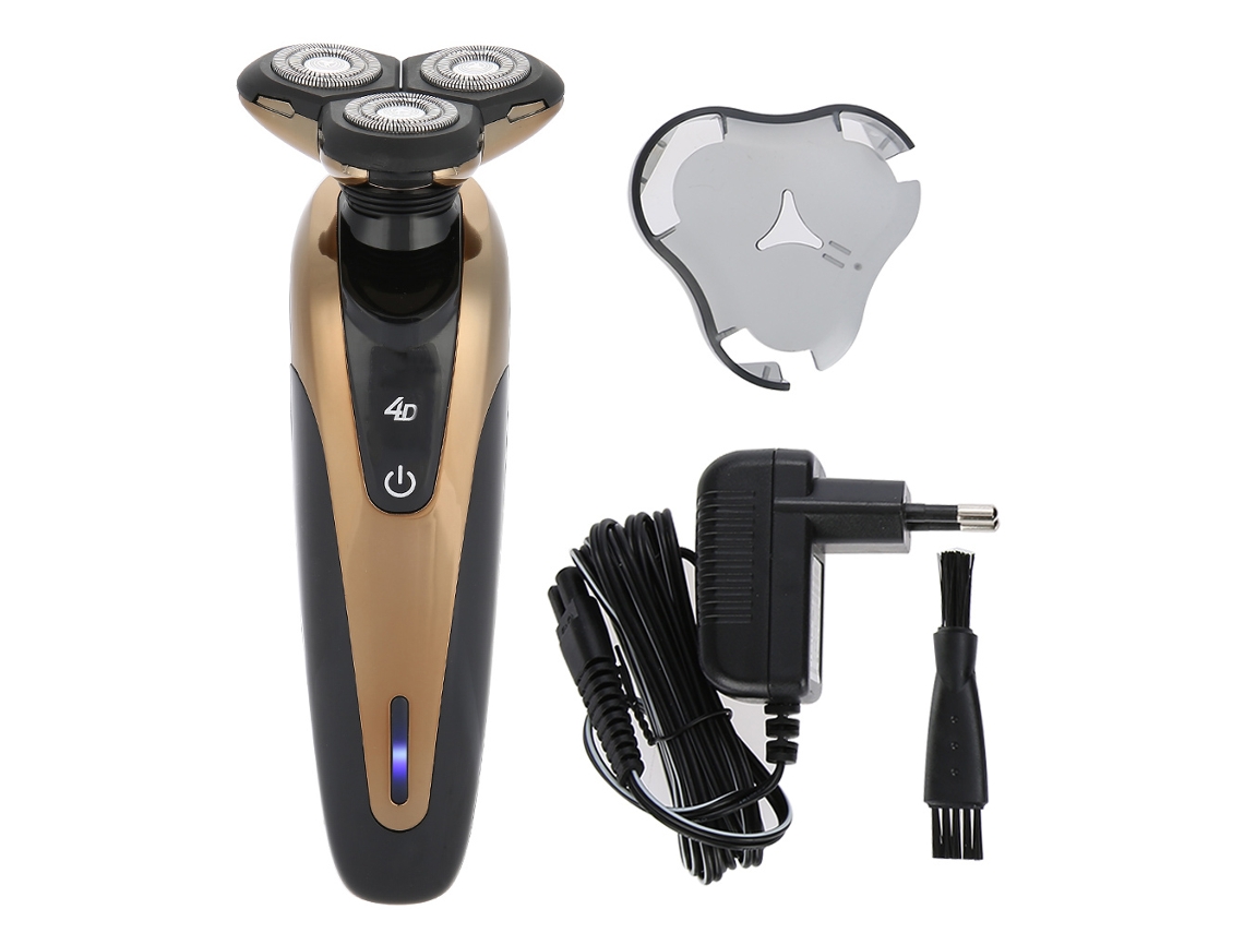 Afeitadora Eléctrica Recargável 4d Impermeável Para Barba Com Lâminas Flutuantes Wet Dry