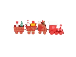 Trem de Natal de Madeira com 4 Seções S/MARCA