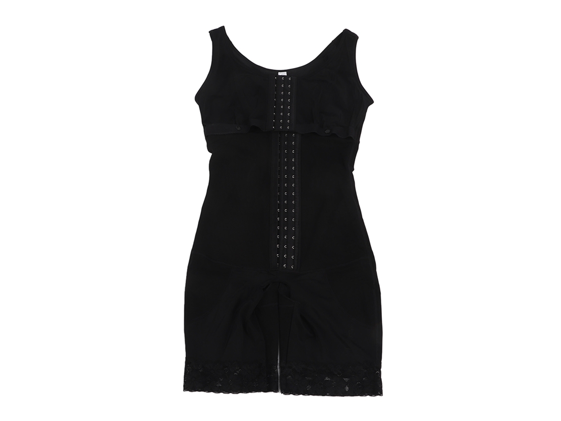 Body Modelador Com Gancho Aberto Cintura E Bumbum, Corset Emagrecedor, Body Com Suporte Para Seios, Preto Kofihety
