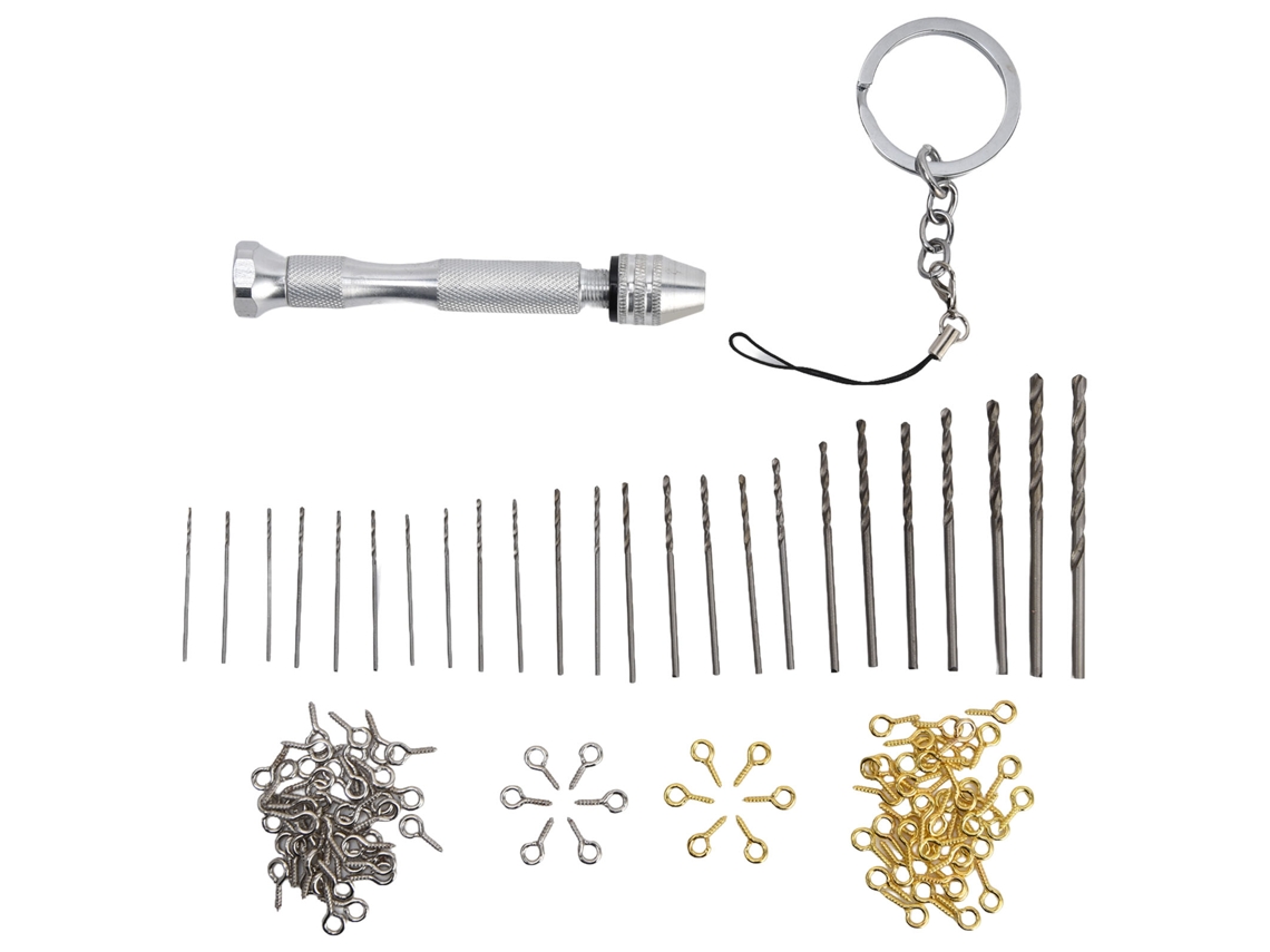 Conjunto De Ferramentas Para Parafusadeira Manual Com 126 Peças Para Porta-chaves, Pingentes E Projetos Diy