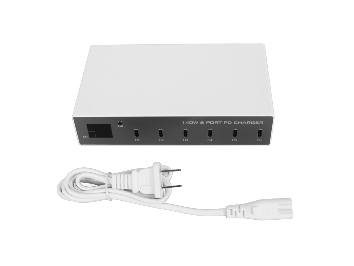 Carregador 6 Portas 140w EOOCOO (rápido, inteligente)