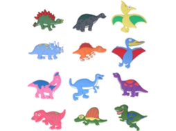 Ímãs De Geladeira 3d Dinossauro, 12 Peças, Silicone Macio Para Decoração