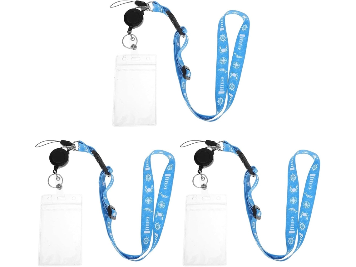 Lurelia Cordão Retrátil Com Chaveiro 3 Cordões Para Eventos E Viagens