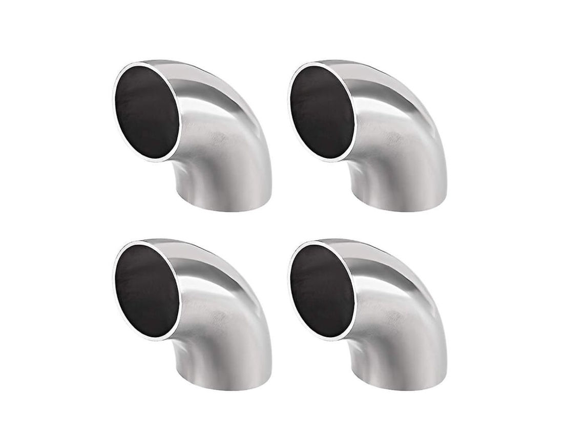 Cotovelo De 90 Graus Com Solda 304 Inox Diâmetro Externo 38mm 1-1/2" 4 Unidades
