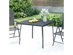 Mesa De Jardim 100x100x72 Cm Malha De Aço Antracite