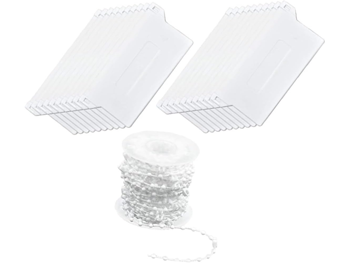 Acessórios Para Cortinas Corrente E Placa Inferior De Plástico Branco Persianas Verticais, Kit De Contrapesos Reposição