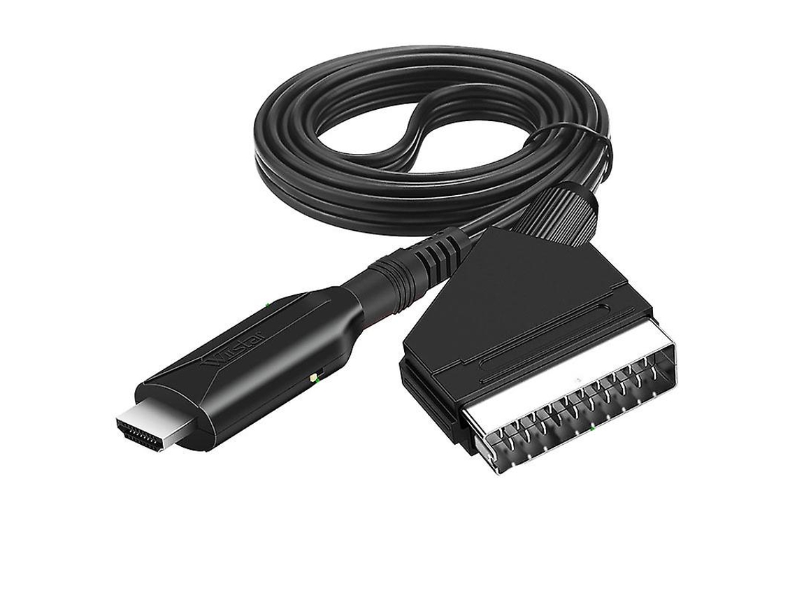 Conversor Compatível Com Scart Para Hdmi Plug And Play Acessório De Áudio Com Ampla Compatibilidade Para Aquaforge