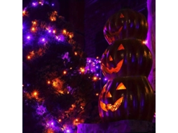 Lurelia Cordão Luminoso Para Halloween, Laranja, 50 M, 500 Leds, Ficha Eua, Ip65