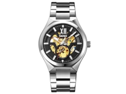 Relógio Mecânico Automático Masculino Skmei 9258 Com Pulseira Bicolor Em Aço Inoxidável
