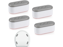 Kit Com 4 Protetores De Assento Sanitário Brancos, Universais, Com Forte Adesivo De Borracha Ideais Para Residências E