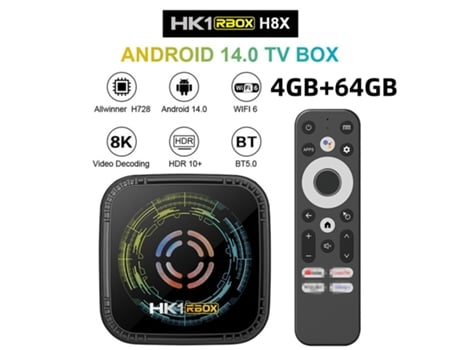 Caixa Tv Timovo® Inteligente Android 14 Allwinner H728 Suporte Hd/8k | Streaming Netflix | Bluetooth 5.0 Reprodutor Multimédia | 4gb 64gb