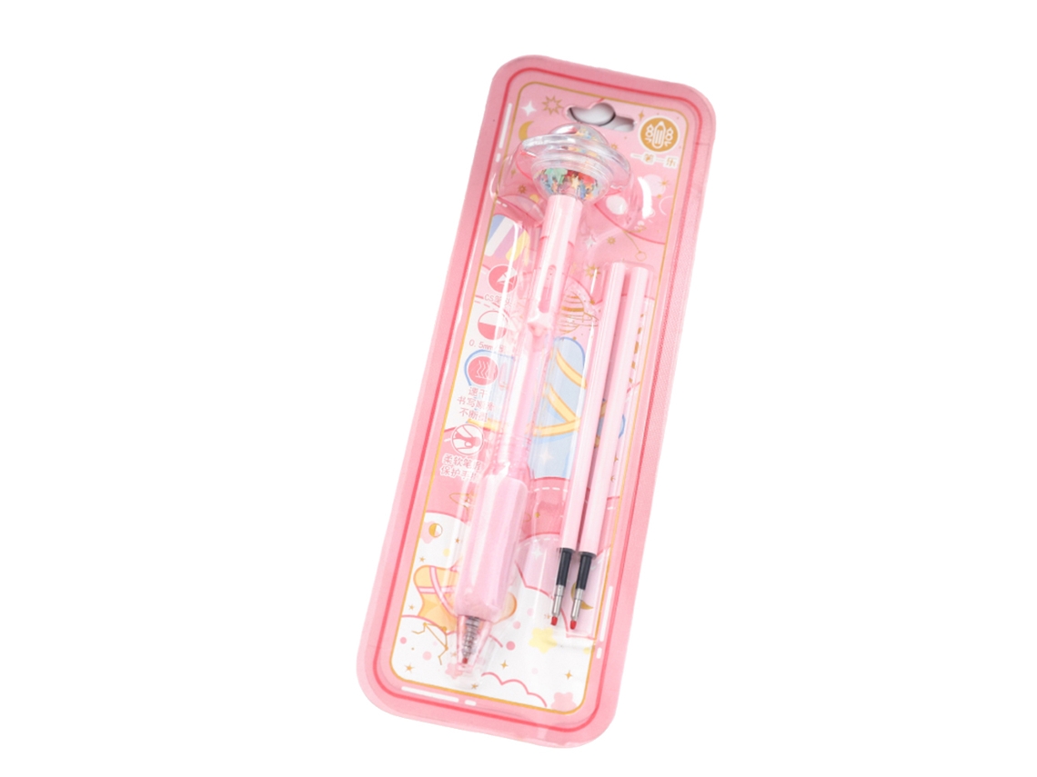 Caneta Gel Retrátil Nbx 0.5mm com Tinta Preta de Secagem Rápida e 2 Recargas