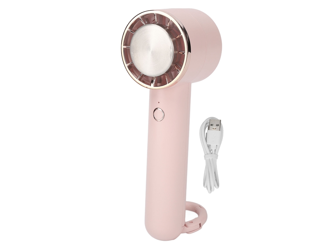 Ventilador Pessoal Portátil Usb Recarregável com 3 Velocidades Ajustáveis Mini Handheld Rosa | S/MARCA