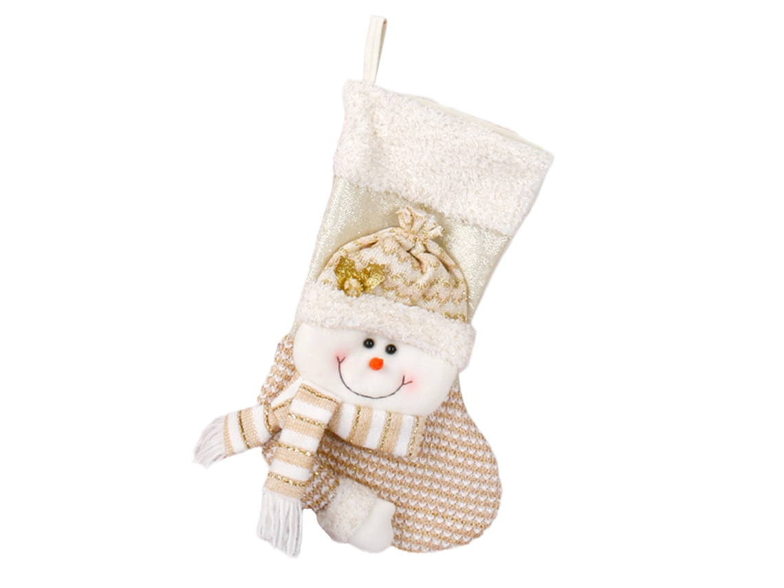 Laxiscreed Meia De Natal Decorativa Com Boneco De Neve E Espaço Para Doces, 48x28cm
