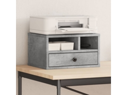 Vidaxl Suporte De Impressora 40x32x22,5 Cm Derivados De Madeira Cinza