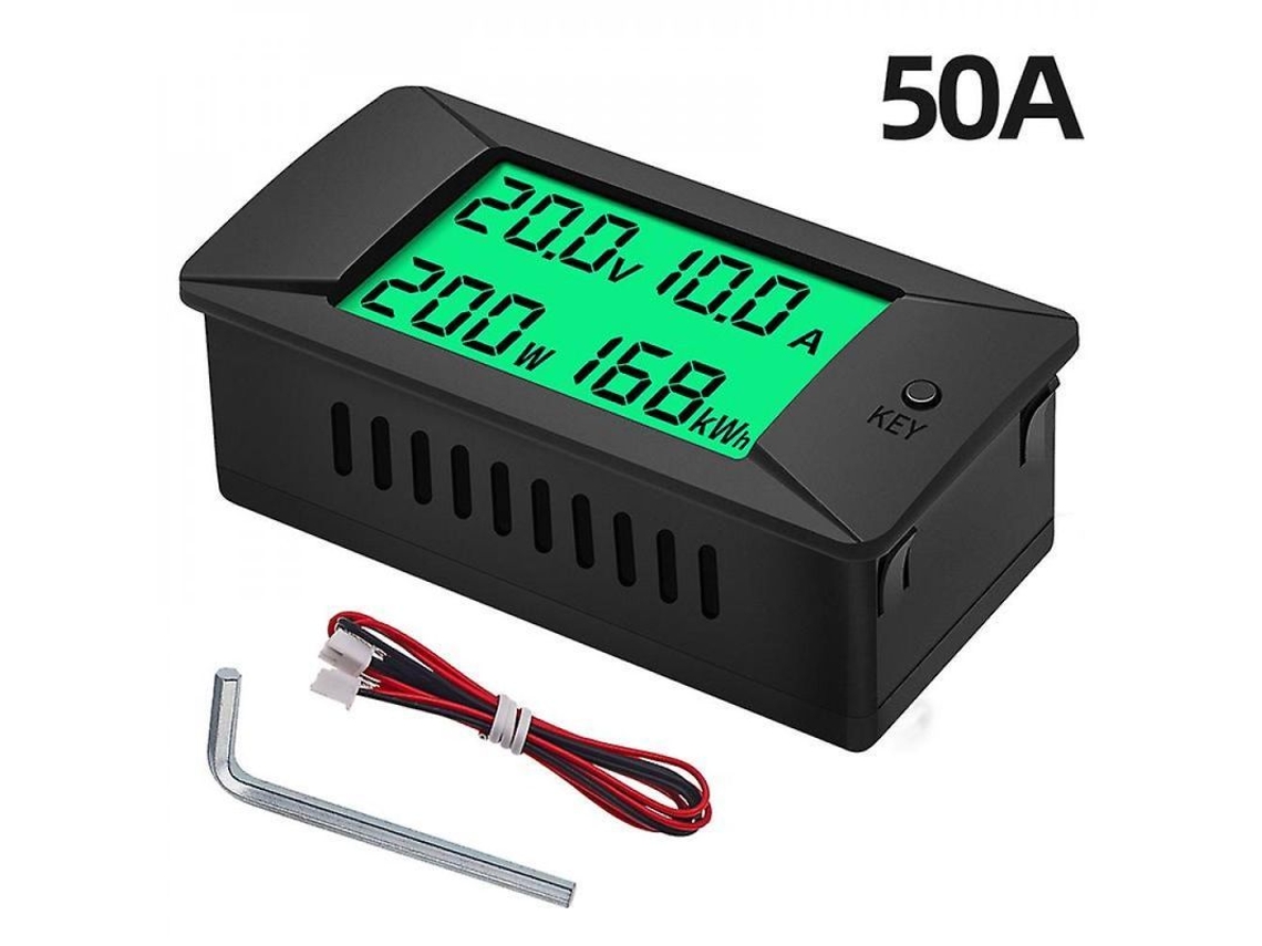 Meter digital LINJOU DC 0-300V 50A/100A/200A/300A, LCD, multímetro de energia