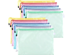 Conjunto De 10 Unidades De Pastas Para Documentos A4 Em 5 Cores. Ideal Para Documentos, Recibos, Material Escolar E Acessórios De Viagem, Fq