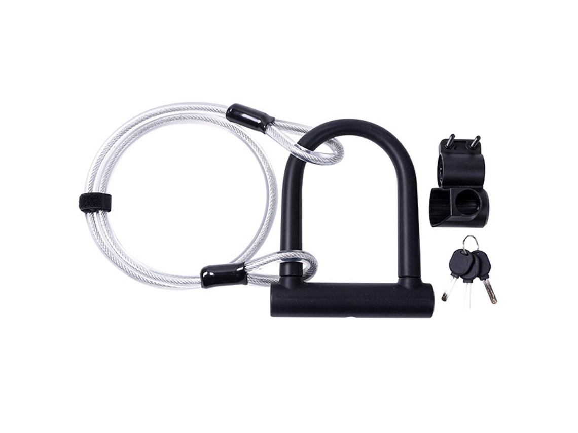 Cadeado Antifurto Em Formato De U Para Ciclomotor, Bicicleta E Scooter Com Cabo De Segurança. Aquaforge