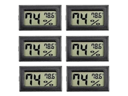6pack Mini Higrômetro Medidor De Umidade Interior Higrômetro Medições Digitais Umidade