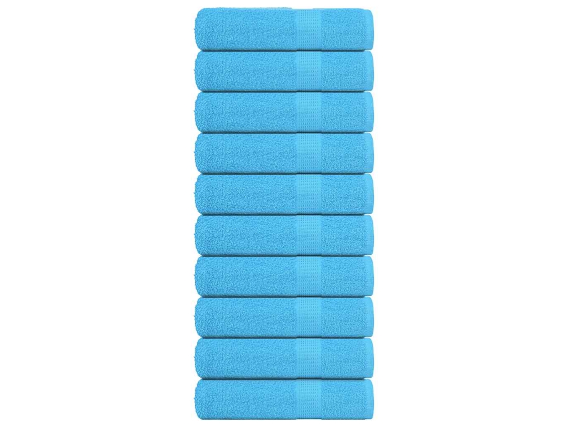 Vidaxl Toalhas De Banho Frogn 10 Pcs 70x140 Cm 360 G/m² Turquesa