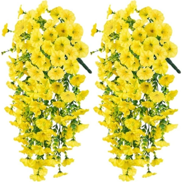 Conjunto de 2 Flores Artificiais Pendentes Resistentes a Uv, para Casa, Jardim AQUAFORGE