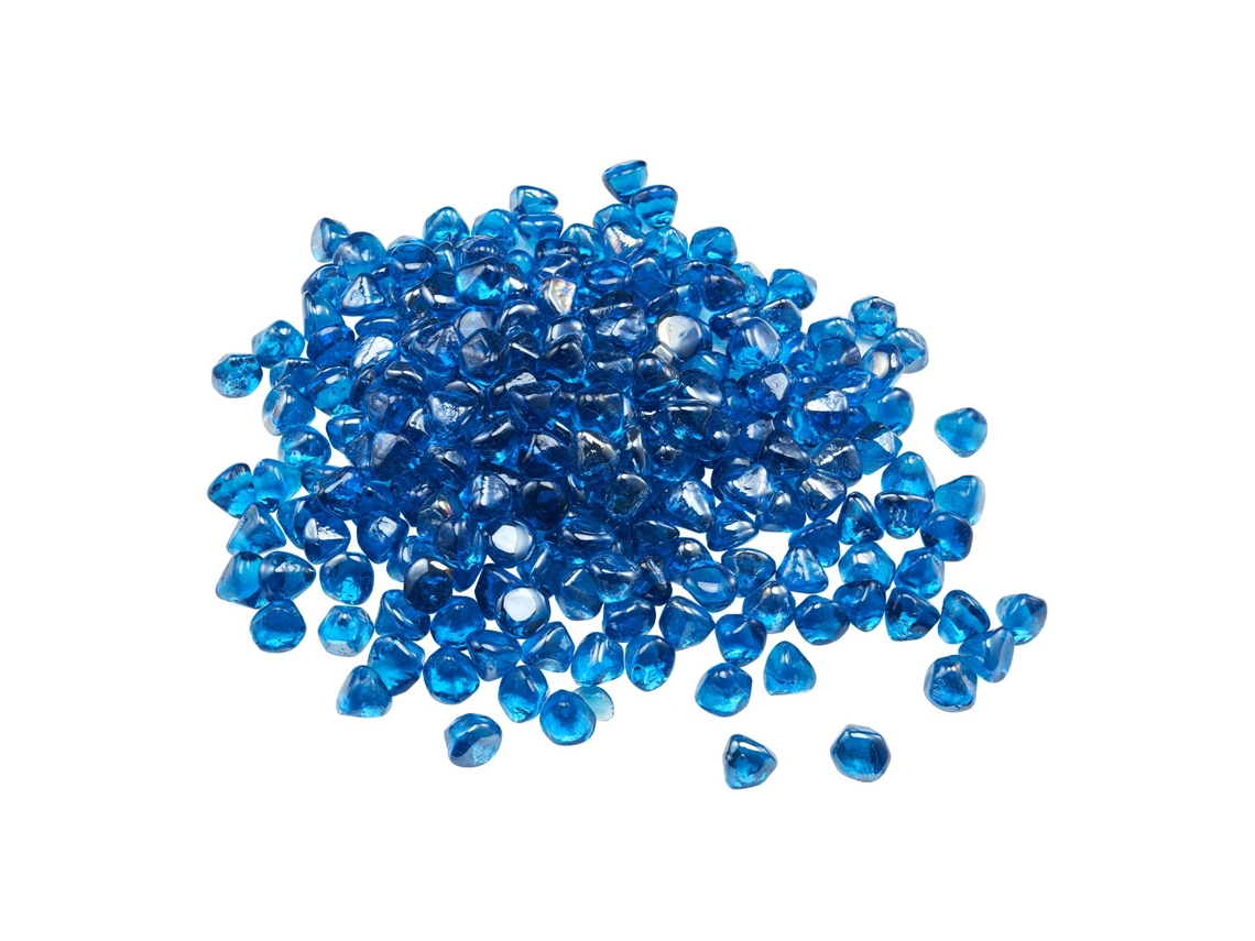 Pedras de vidro para lareira Vevor Caribbean Blue Diamond (4,5 kg, 25,4 mm)