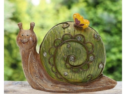 Estatueta De Caracol De Resina Com Luz Solar Para Jardim Olysi Shop